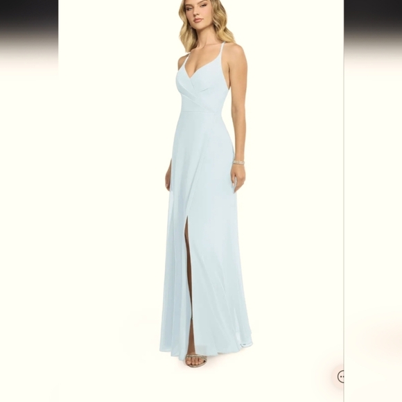 Azazie Women's Dress in Light Blue Size 0 - Picture 1 of 8